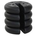 Outsunny® 4 OBCIĄŻNIKI DO PAWILONU NAMIOTU IMPREZOWEGO NAPEŁNIENIE DO 5 KG TWORZYWO HDPE czarne Ø25 x 6 cm(c-1)