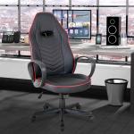 Vinsetto® FOTEL BIUROWY OBROTOWY GAMINGOWY REGULACJA WYSOKOŚCI FUNKCJA BUJANIA PU 62 x 69 x 112-121 cm(c-2)