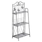 Regał na rośliny kwiaty stojak ogrodowy 3-poziomowy metal składany srebrny 44 x 25 x 96 cm Outsunny
