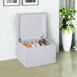 HOMCOM® SZAFKA NA BUTY ŁAWKA Z SZUFLADĄ I OTWIERANĄ PÓŁKĄ OD GÓRY drewno biały 70 x 60 x 42 cm