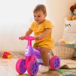 Homcom® Rower Biegowy Równowaga Bike 18-36 Miesięcy Dźwięk „bb” Cichy & Bezpieczny PP Liliowy 57 X 33,5 X 42,5 cm