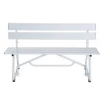Ławka ogrodowa parkowa z podłokietnikami ze składanym stolikiem 2-osobowa czarna 160 x 53 x 95 cm Outsunny(c-2)