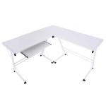 HOMCOM® STOLIK KOMPUTEROWY BIURKO MIEJSCE PRACY MDF stal czarny 210 x 50 x 73,5 cm(c-1)