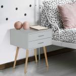 HOMCOM® SZAFKA NOCNA Z SZUFLADĄ STOLIK drewno 48 x 40 x 61,5 cm(c-3)