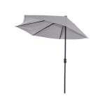 Outsunny PARASOL OGRODOWY ALUMINIOWY Z KORBKĄ PÓŁKOLISTY kremowy(c-2)