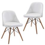 HOMCOM® ZESTAW 2 FOTELI RELAKSACYJNYCH LOUNGE KOKTAJLOWYCH TAPICEROWANYCH KRZESŁO PU+metal+drewno bukowe szary 49 x 47,5 x 76 cm(c-1)