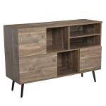 Boekenkast vrijstaande stelling keukenkast kubusrek met opbergvakken wit + grijs(c-7)