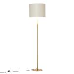 HOMCOM Vloerlamp met PU-trommelkap voor op kantoor in de woonkamer wit