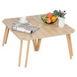 3-delige set bijzettafel salontafel nesttafel koffietafel metalen poot MDF naturel(c-2)