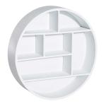 hangplank wandplank plank decoratieve wandplank 7 vakken rond MDF wit Φ35,5 cm(c-5)