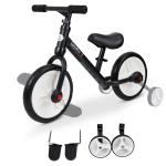 HOMCOM loopfiets kinderfiets loopfiets zijwielen pedalen 2-5 jaar zwart