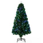 HOMCOM Kerstboom dennenboom kerstboom LED-optische vezel boom ster 8 model