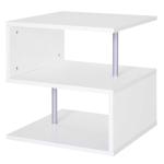 HOMCOM Salontafel bijzettafel koffietafel theetafel woonkamertafel wit houtnerf