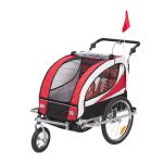 Kinderaanhanger 2 in 1 fietsaanhanger jogger aanhanger 360° draaibaar voor 2 kinderen(c-1)