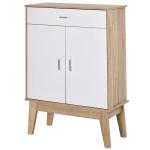 kleankin spiegelkast wandkast make-upkast met 3 opbergvakken MDF wit(c-3)