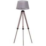 HOMCOM staande lamp vloerlamp stalamp tripod in hoogte verstelbaar hout Scandinavisch