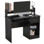 HOMCOM computertafel kantoortafel speeltafel PC-tafel met schuiflade E1-spaanplaat zwart 104 x 48 x 95,5 cm