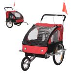 HOMCOM PRZYCZEPA DO ROWERU JOGGER 2w1 pomarańczowa(c-5)