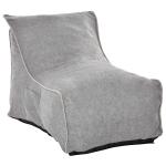 HOMCOM Faux Suede Single Sofa bed W/Pillow-Grey(c-2)