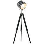 HOMCOM Metal Frame 3-Tier Shelf Tripod Lamp w/ Foot Switch Beige(c-9)