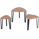HOMCOM Metal Frame 2-Tier Particle Board Coffee Table(c-1)
