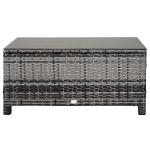 Outsunny Rattan Coffee Table-Black(c-2)