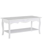 HOMCOM Coffee Cocktail Table Industrial Style with Storage Shelf Wood Grain Look Living Room(c-8)