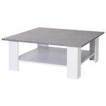 HOMCOM Coffee Cocktail Table Industrial Style with Storage Shelf Wood Grain Look Living Room(c-7)