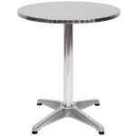HOMCOM Adjustable Aluminium Bar Table-Silver(c-2)
