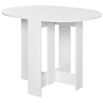 HOMCOM Dining Table Drop Leaf Folding Expandable 6 Person w/ Wheels, Storage Shelf(c-3)