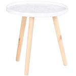 HOMCOM Round Coffee Table, 38 x 45H cm-White(c-3)