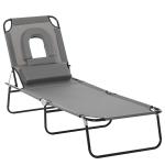 Outsunny Sun Lounger Recliner W/Pillow-Green(c-5)