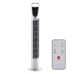 HOMCOM 40W Wind Speed Adjustable ABS Quiet Oscillating Tower Fan w/ Remote Black(c-1)