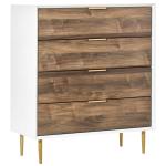 HOMCOM 3 Drawer Cabinet Storage Cupboard Wooden Freestanding Organiser Unit Bedroom(c-5)