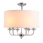 HOMCOM 40x25cm Metal Ceiling Light Pendant with Fabric Finish Black(c-6)