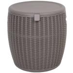 Outsunny 45L Outdoor Rattan-Effect Lift-Top Ice Cooler Table Grey(c-2)