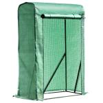 Outsunny Outdoor PE Greenhouse Steel Frame Plant Cover with Zipper 100L x 50W x 150HCM - Green(c-2)