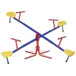 Outsunny Kids Metal Seesaw Teeter Totter Children's Playground Equipment 4 Seats(c-2)