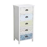 HOMCOM Storage Chest Unit, 46Wx34Dx94H cm-White(c-1)