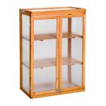 Outsunny Square Wooden Outdoor Greenhouse for Plants with Openable Cover PC Board(c-1)