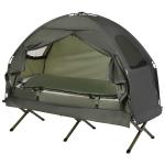 Outsunny Dome Tent for 3-4 Person Family Tent with Screened-In Porch Waterproof Dark Grey(c-5)