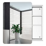 kleankin Stainless Steel Wall Mounted Bathroom Mirror Cabinet(c-7)