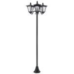Outsunny Solar Powered Lamp Post, IP44, 15Lx15Wx120H cm-Black(c-4)