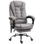 Vinsetto Distressed Leather-Look 6-Point Massage Office Chair Grey(c-2)