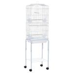 PawHut 153cm Bird Cage Metal Cockatoo Wheels Removable White(c-1)