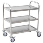 HOMCOM Wooden Kitchen Trolley Cart Drawers, 3 Shelves(c-14)