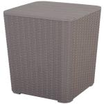 Outsunny 50L Outdoor Rattan-Effect Lift-Top Bar Tea Table Black(c-2)