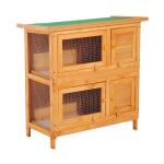 Pawhut 2-Floor Wooden Rabbit/Chicken Coop, 79Lx58Wx68H cm(c-11)