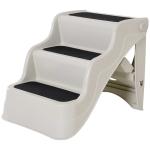 PawHut Domestic Pets Deluxe Sponge 3-Step Staircase Beige(c-3)