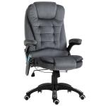Vinsetto PU Leather 6-Point Massage Office Recliner Chair Brown(c-5)